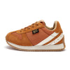 Keegan Kids Sneaker Orange Rust Textile and Suede