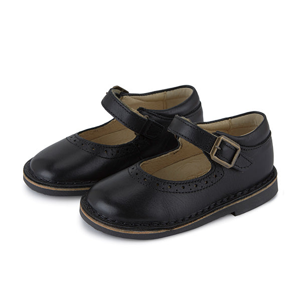 Martha Mary Jane Kids Shoe Black Leather