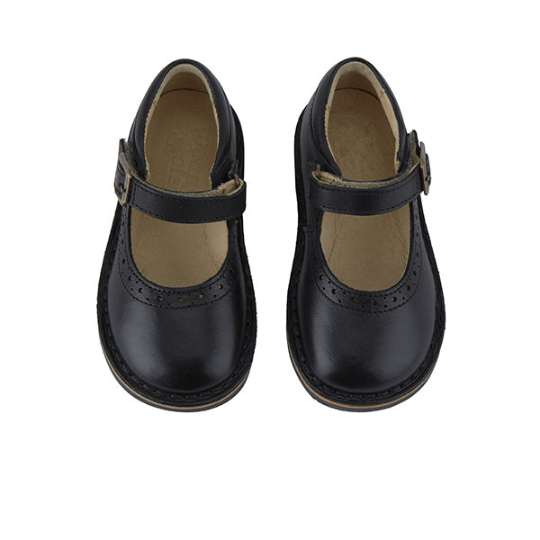 Martha Mary Jane Kids Shoe Black Leather