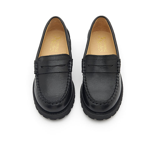 Nicki Kids Loafer Black Leather - Young Soles London