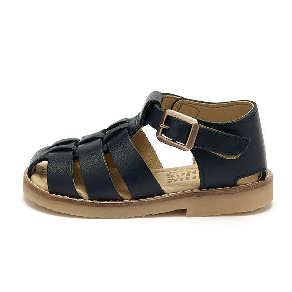 Noah Kids Fisherman Sandal Navy Leather