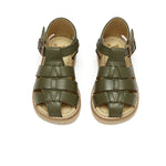 Noah Kids Fisherman Sandal Olive Leather