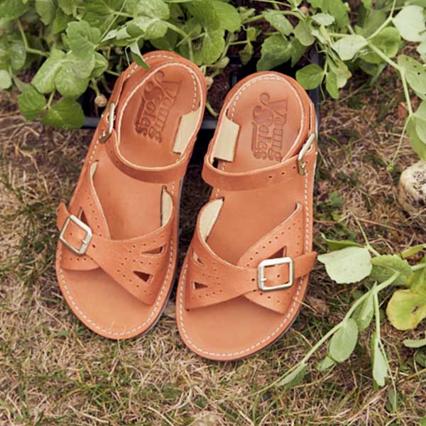 Pearl Kids Sandal Chestnut Brown Leather