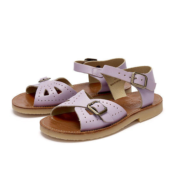 Pearl Double Buckle Sandal – Leather