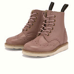 Sidney Brogue Kids Boot Rose Leather
