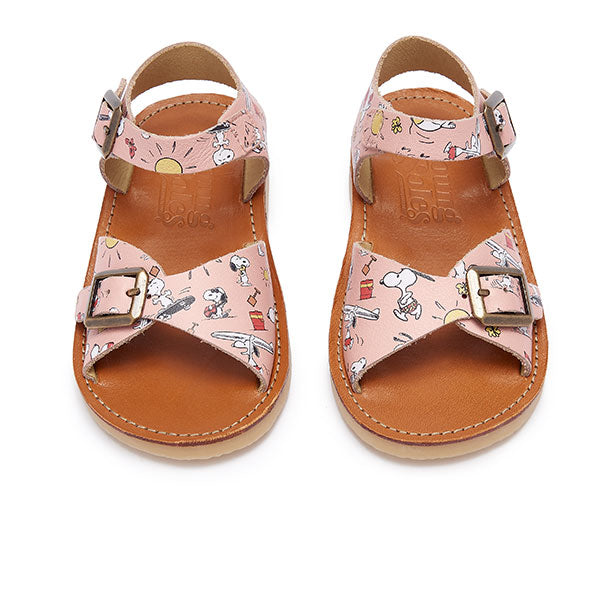 Sonny Sandal Snoopy Sun Print Pink Leather