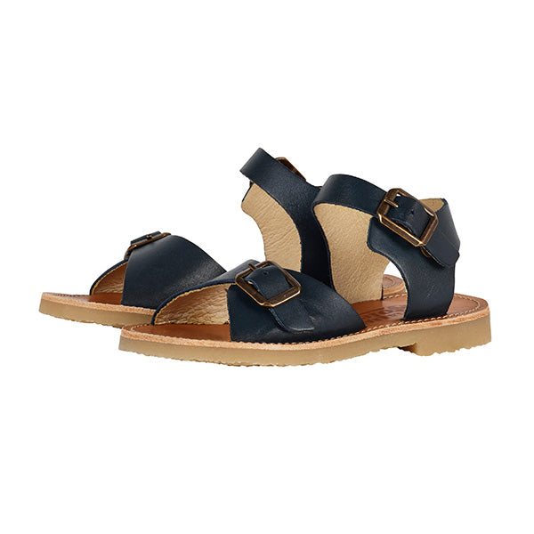 Sonny Double Buckle Sandal – Leather