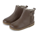 Winston Wool-lined Kids Ankle Boot Mushroom Burnished Leather