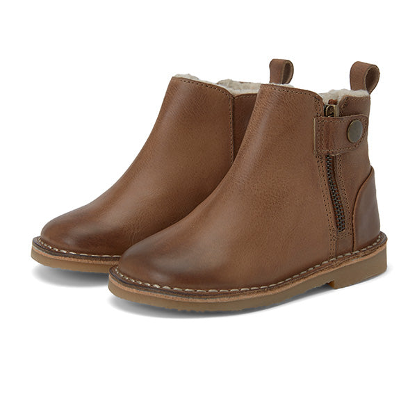 Winston Wool lined Ankle Boot Burnished Leather